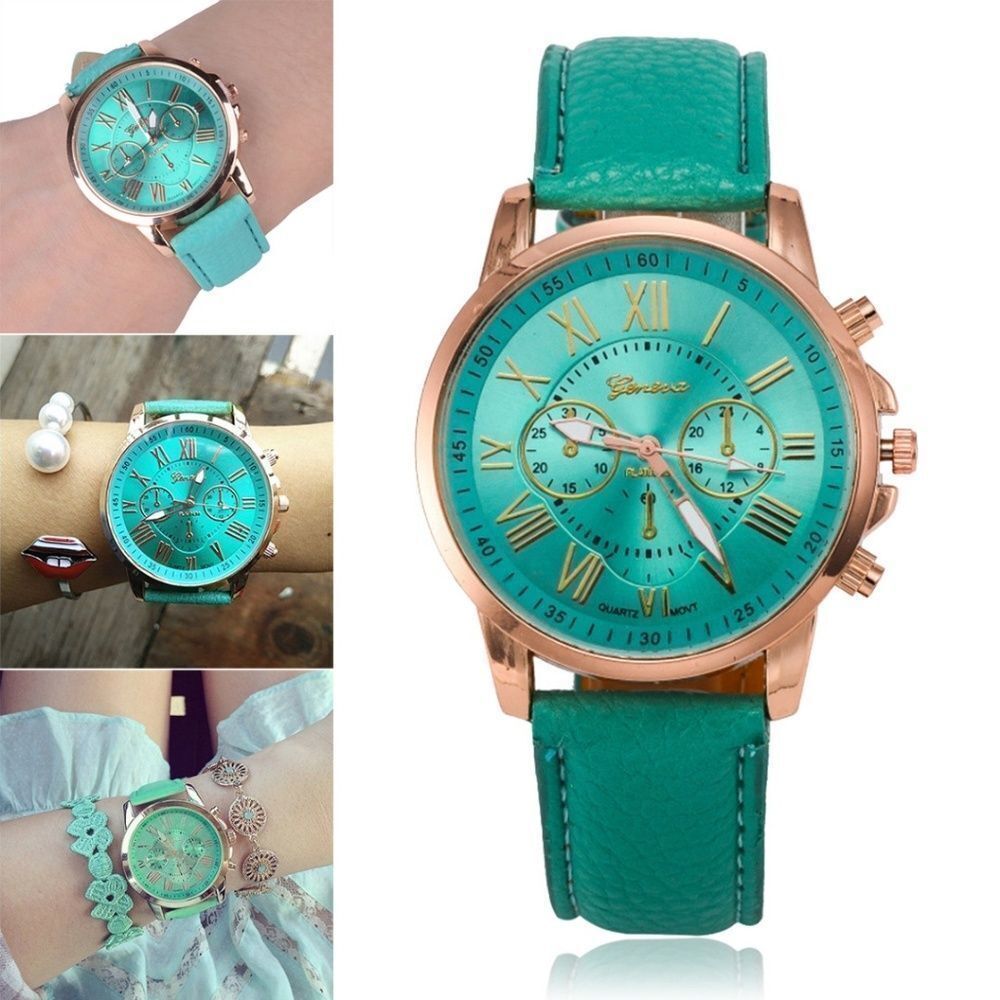 Geneva Watch Light Green Band - Picture 3 of 3